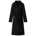 Bathrobe without Hood Black XL Flannel