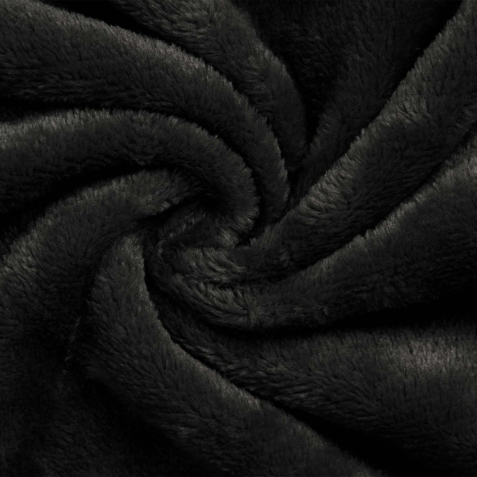 Bathrobe without Hood Black XL Flannel