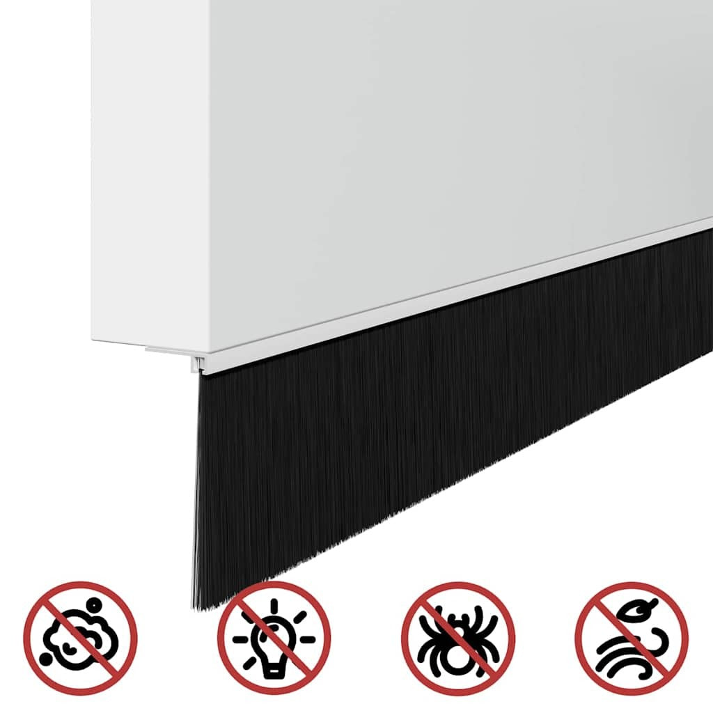 Self-adhesive Door Brush Seals 6 pcs White 100 cm