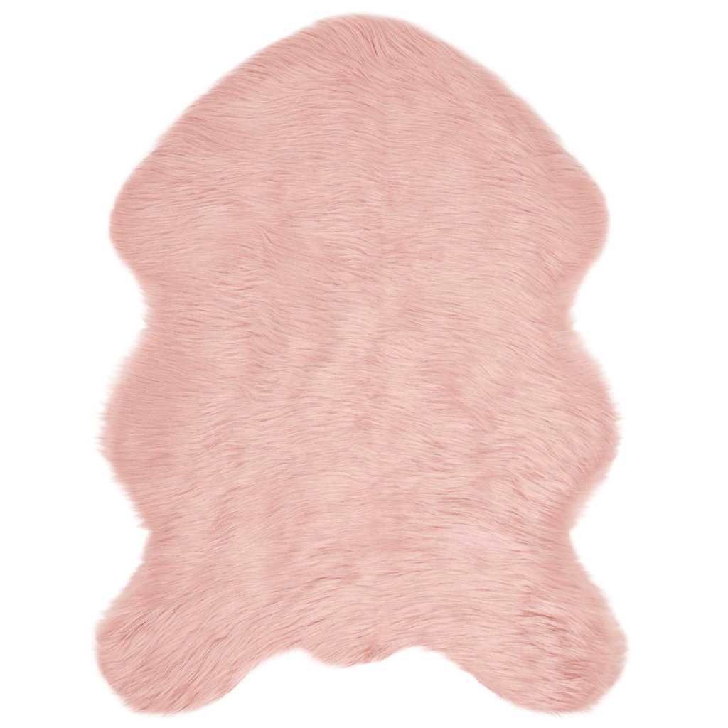 Faux Sheepskin Rug Tafalla Pink 80 x 120 cm Polyester