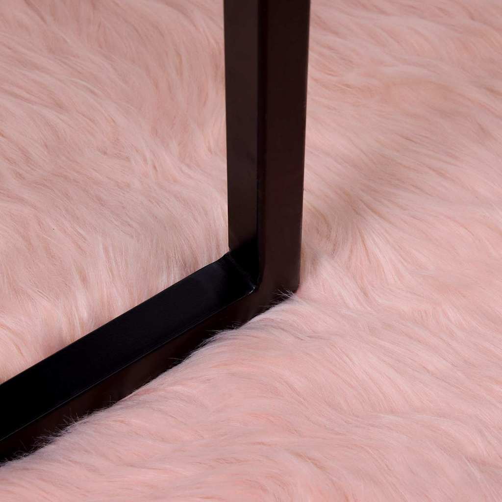 Faux Sheepskin Rug Tafalla Pink 80 x 120 cm Polyester
