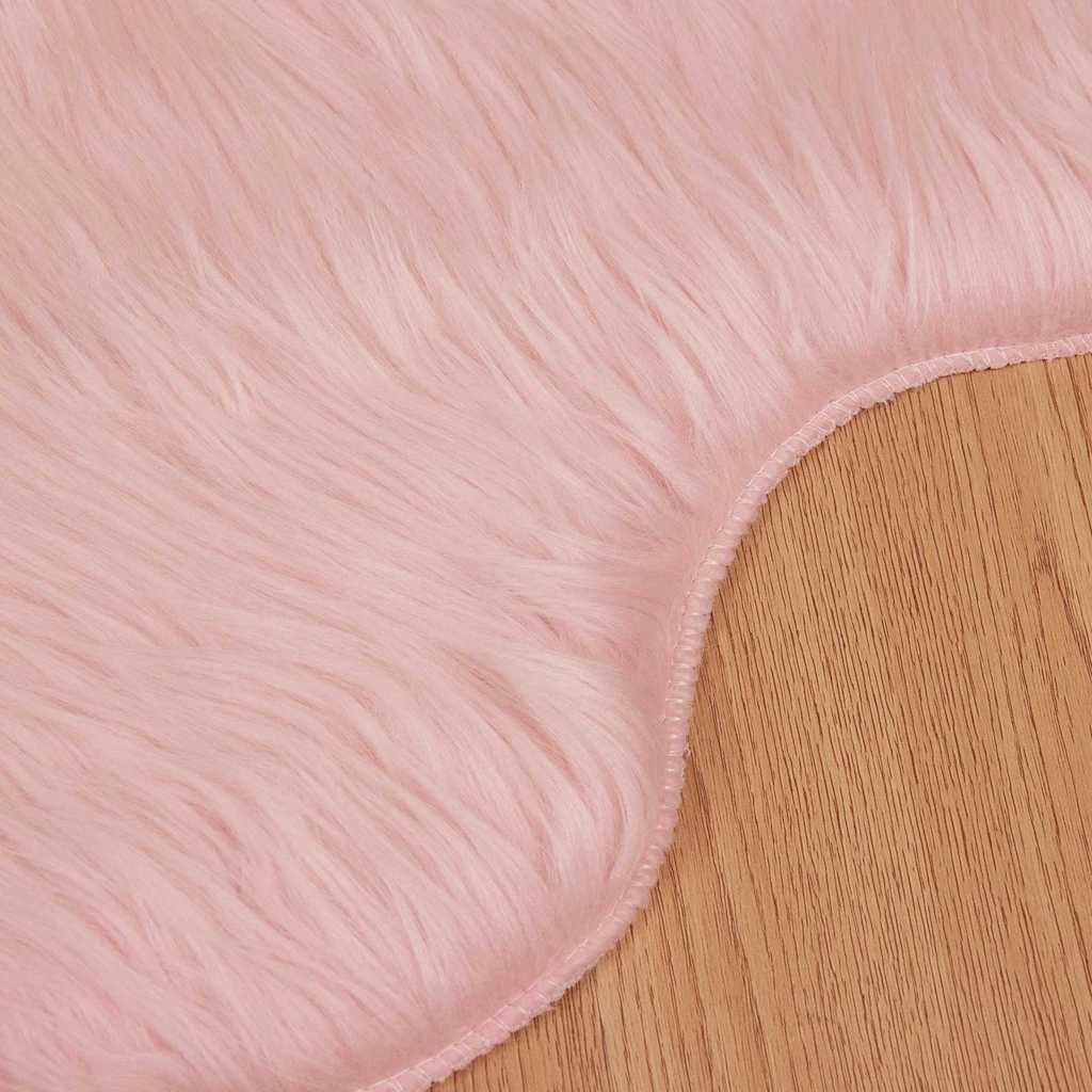 Faux Sheepskin Rug Tafalla Pink 80 x 120 cm Polyester