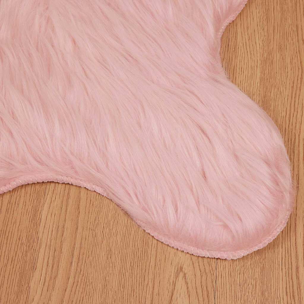 Faux Sheepskin Rug Tafalla Pink 80 x 120 cm Polyester