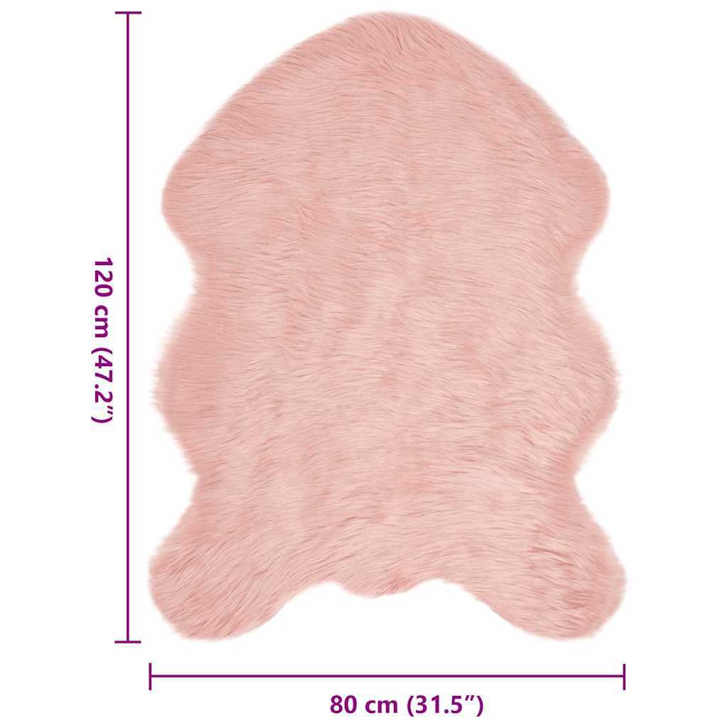Faux Sheepskin Rug Tafalla Pink 80 x 120 cm Polyester