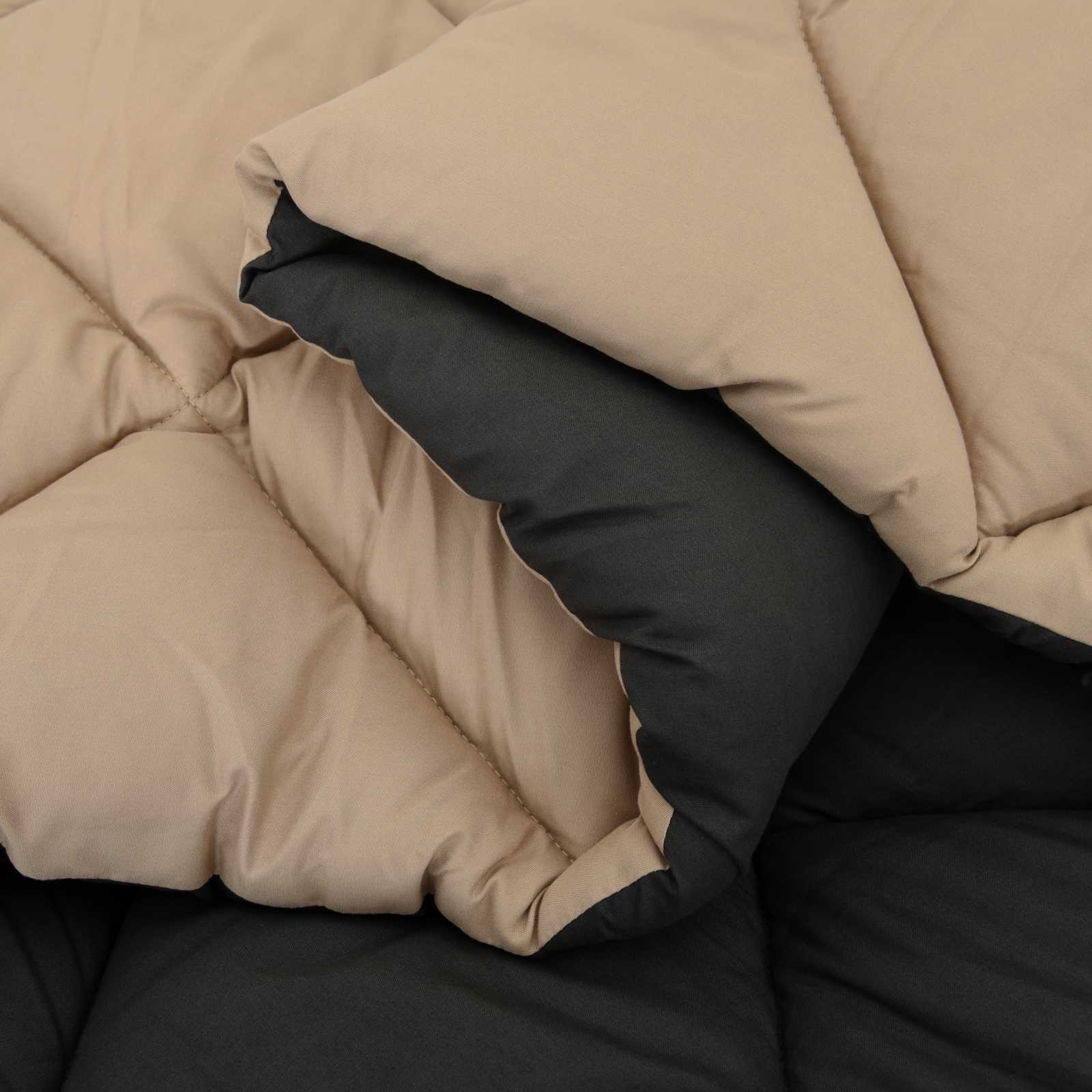 Summer Duvet Black and Taupe 200 x 155 cm Microfiber