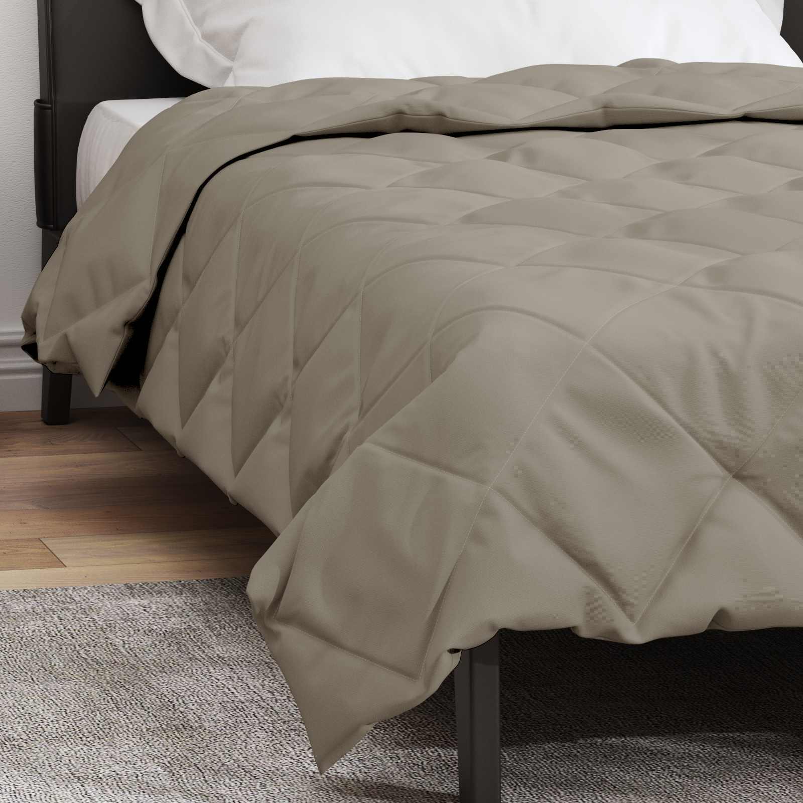 Summer Duvet Light Grey 220 x 155 cm Microfiber