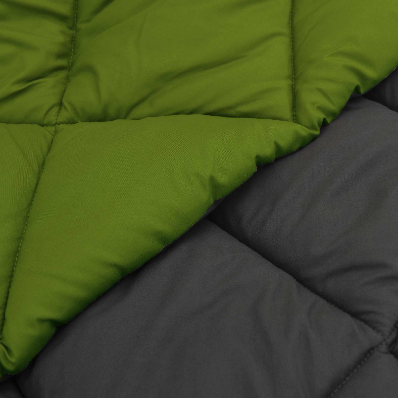 Full Year Duvet Green and Anthracite 220 x 200 cm Microfiber