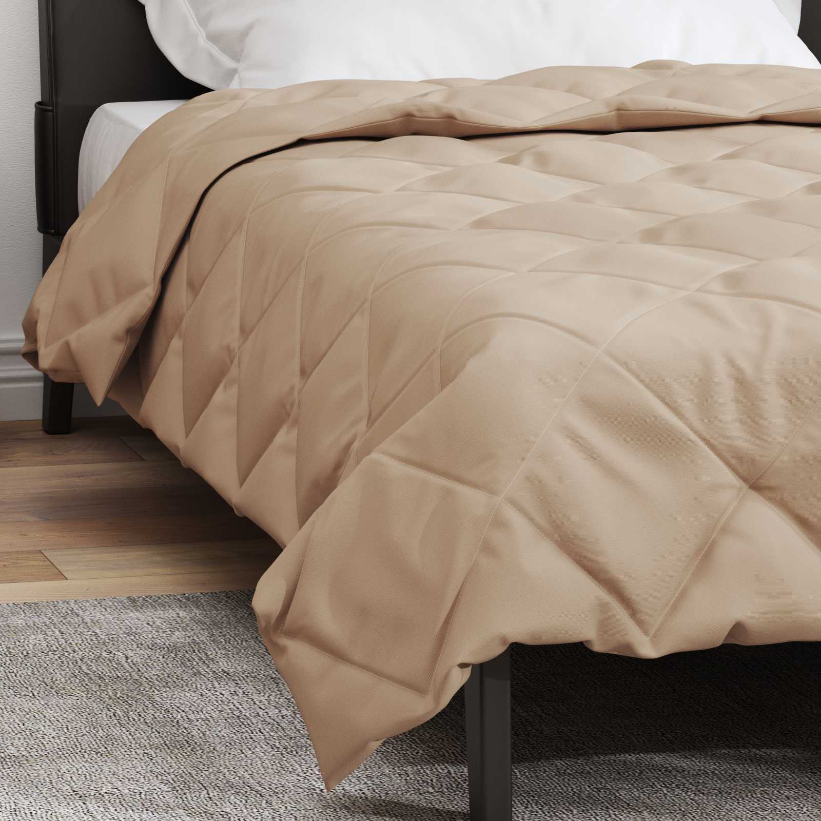 Full Year Duvet Taupe 200 x 140 cm Microfiber