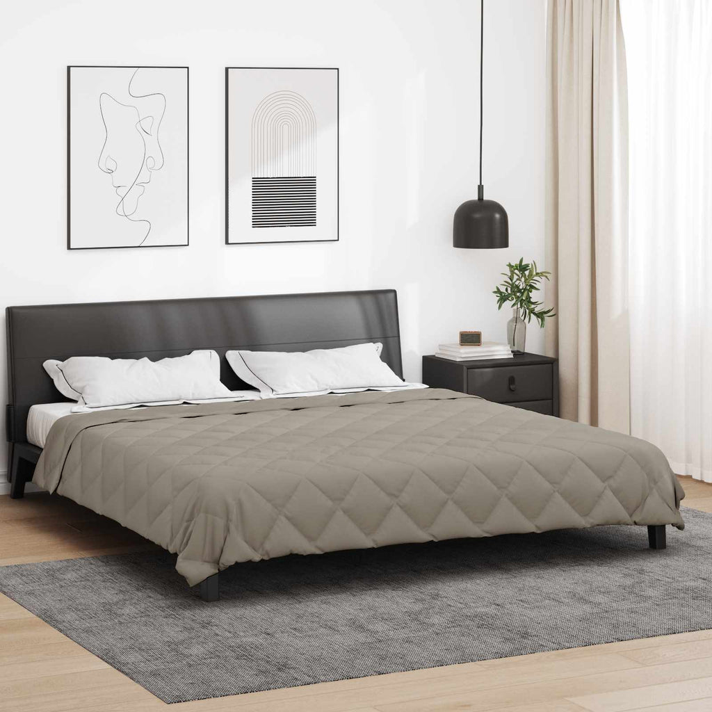 Full Year Duvet Light Grey 220 x 200 cm Microfiber