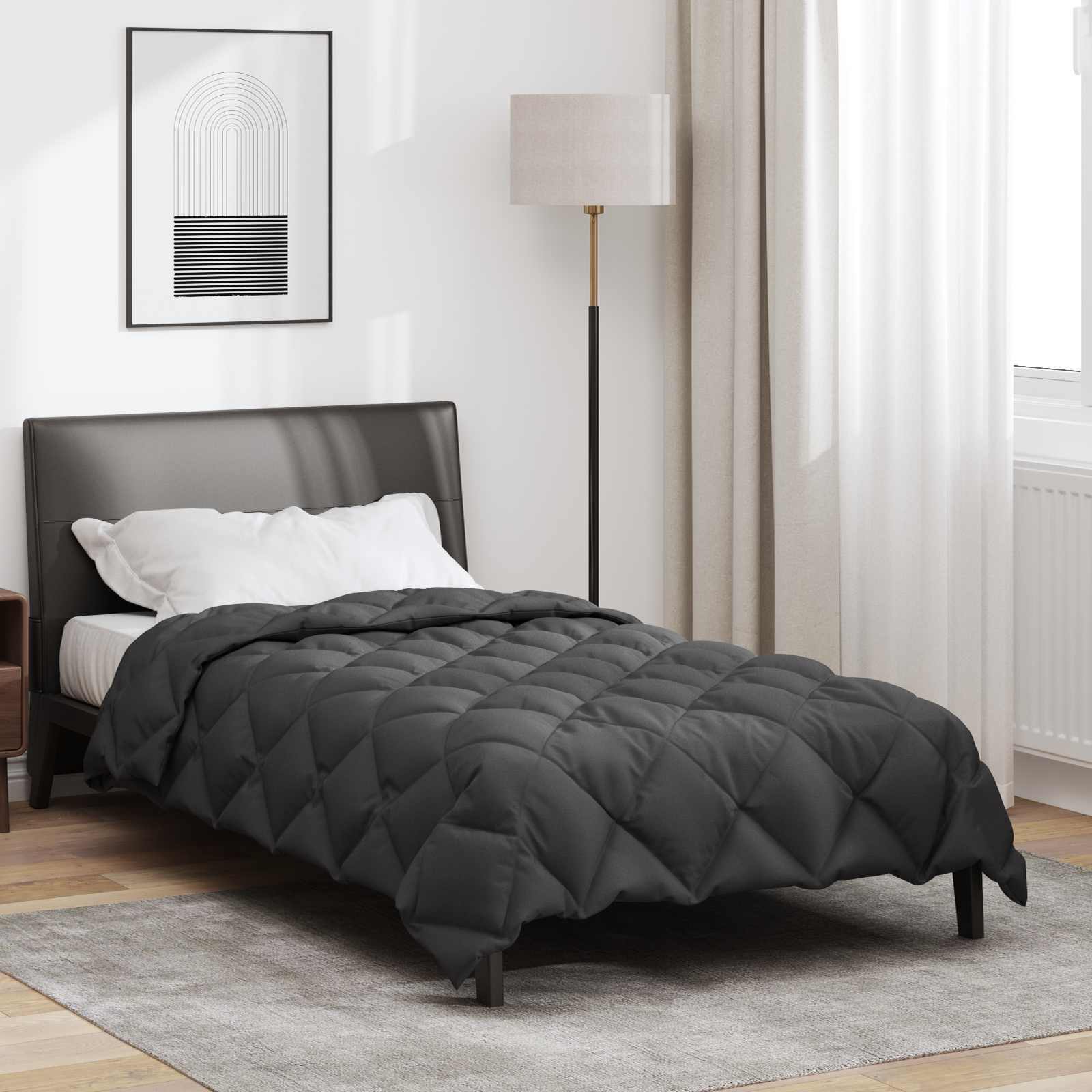 Winter Duvet Anthracite 200 x 135 cm Microfiber