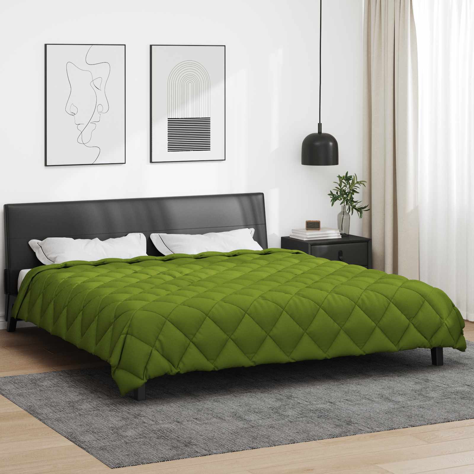 Winter Duvet Green 220 x 200 cm Microfiber