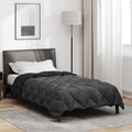 Winter Duvet Black and Anthracite 220 x 155 cm Microfiber