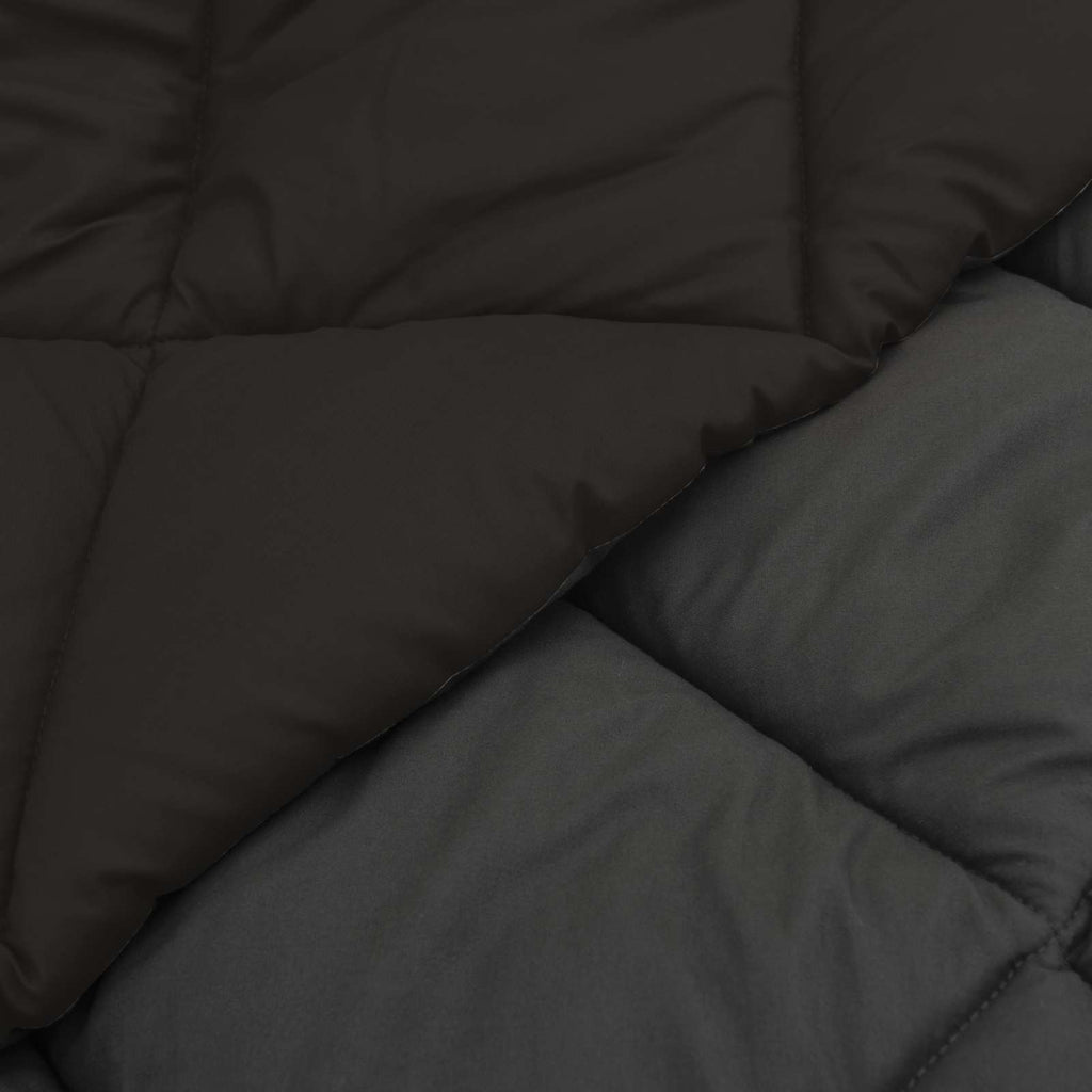 Winter Duvet Black and Anthracite 220 x 155 cm Microfiber
