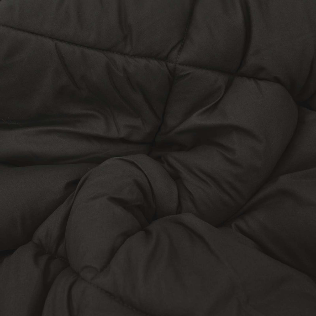 Winter Duvet Black and Taupe 200 x 155 cm Microfiber
