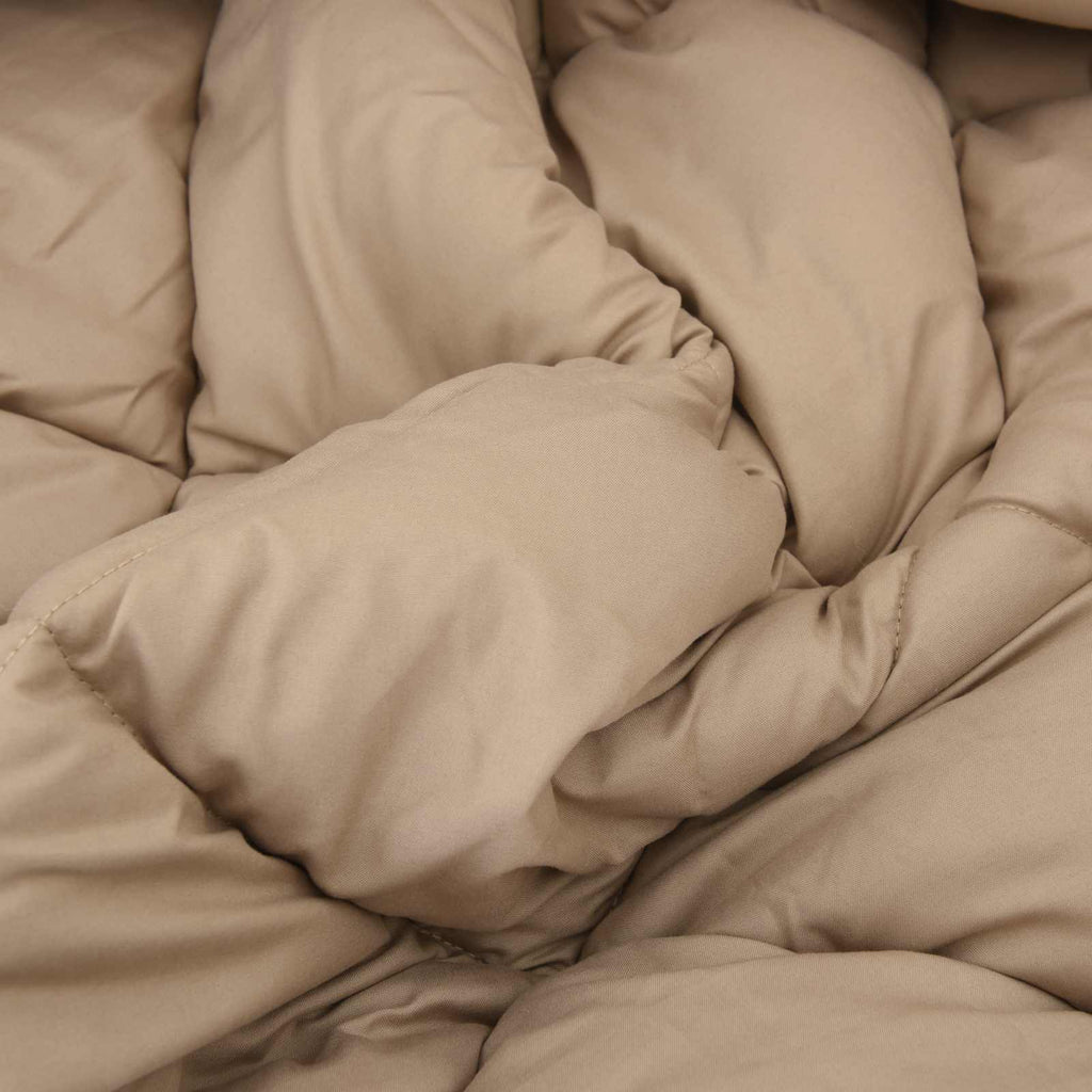 Winter Duvet Black and Taupe 220 x 135 cm Microfiber