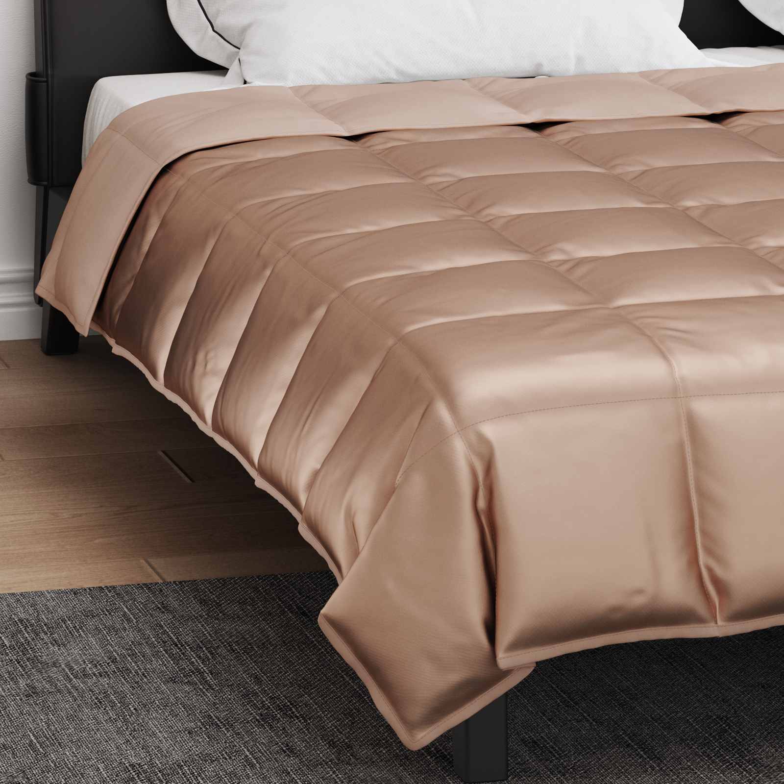 Summer Duvet Gold 240 x 200 cm Satin and Microfiber