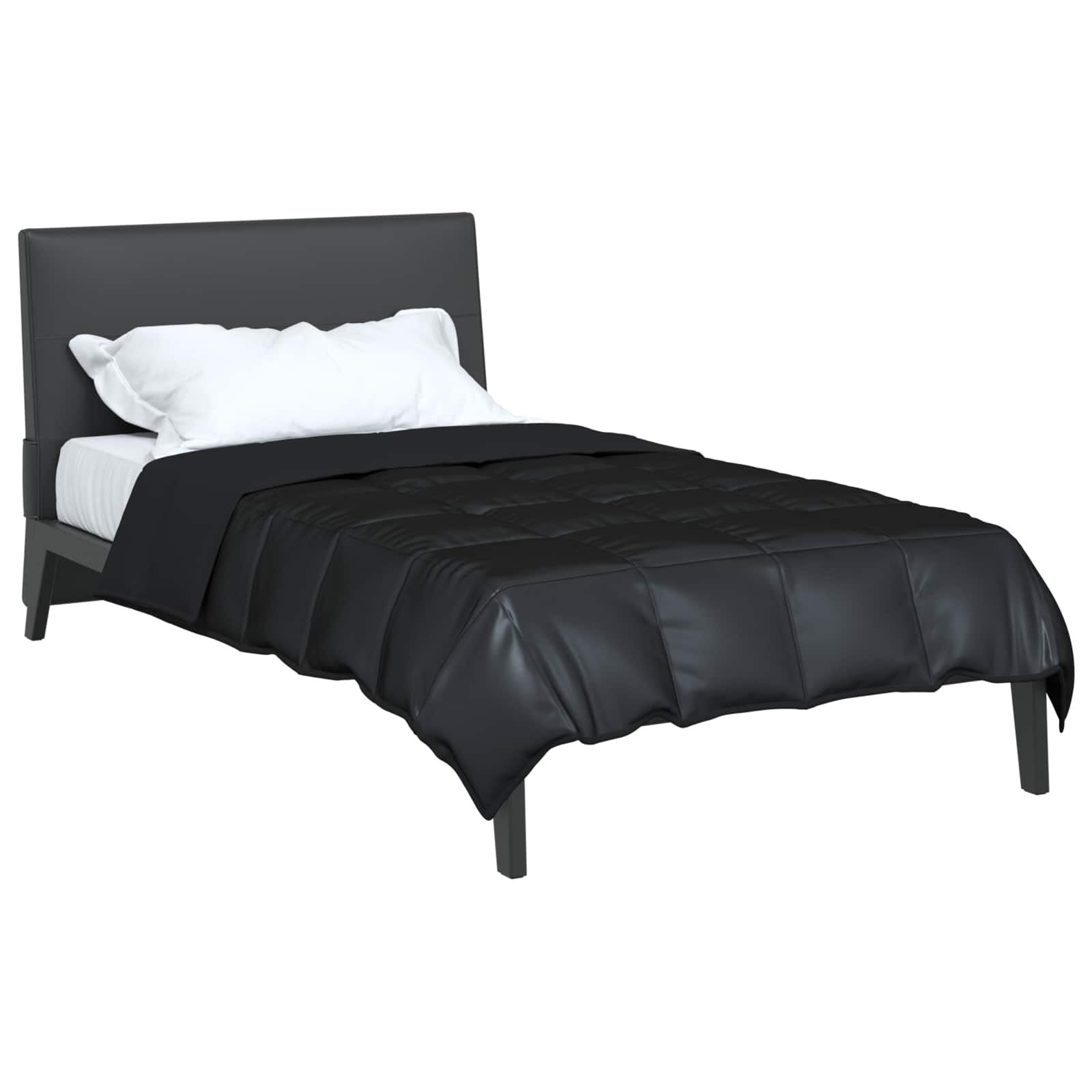 Summer Duvet Black 220 x 135 cm Satin and Microfiber