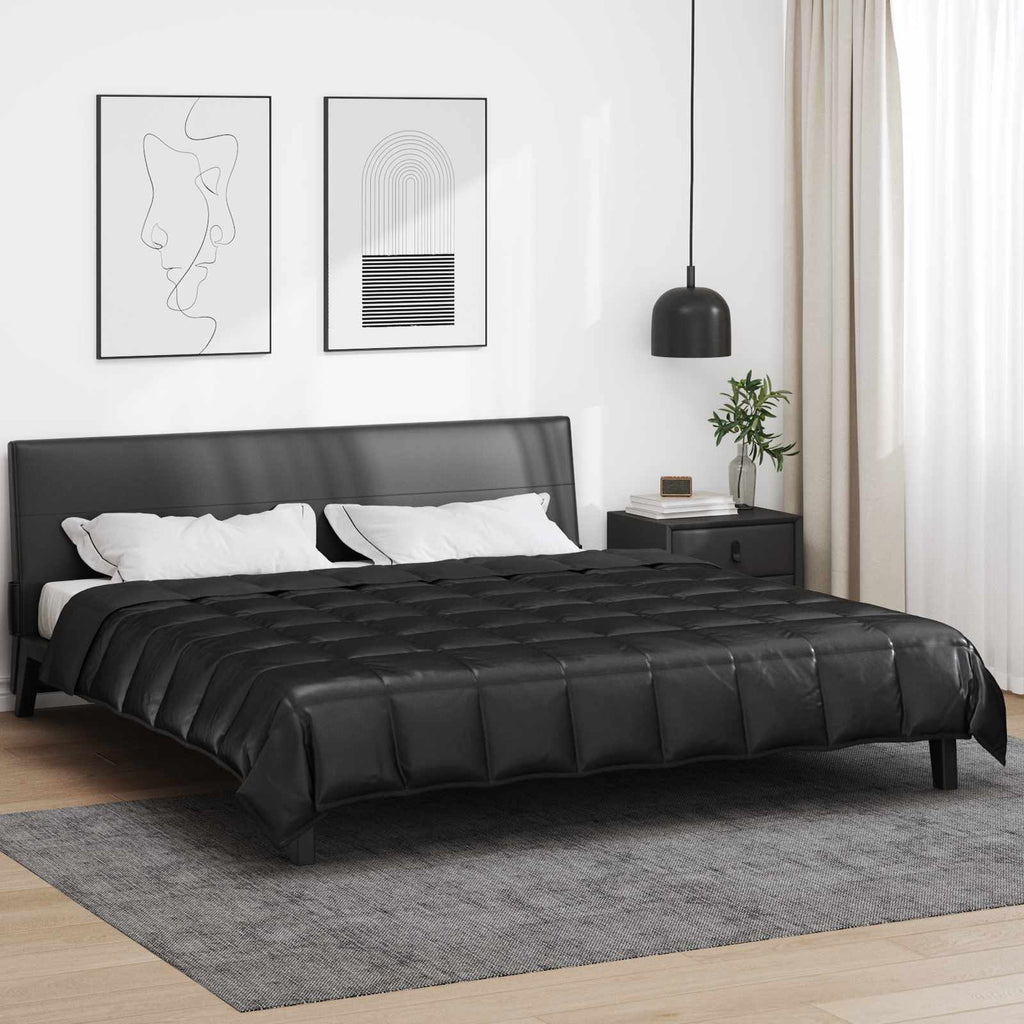 Summer Duvet Black 220 x 200 cm Satin and Microfiber