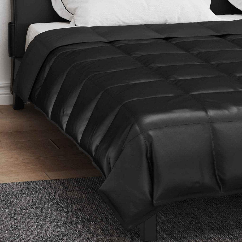 Summer Duvet Black 220 x 200 cm Satin and Microfiber