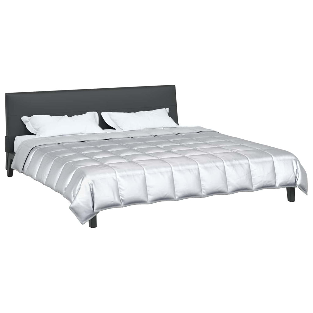 Summer Duvet Silver 200 x 200 cm Satin and Microfiber