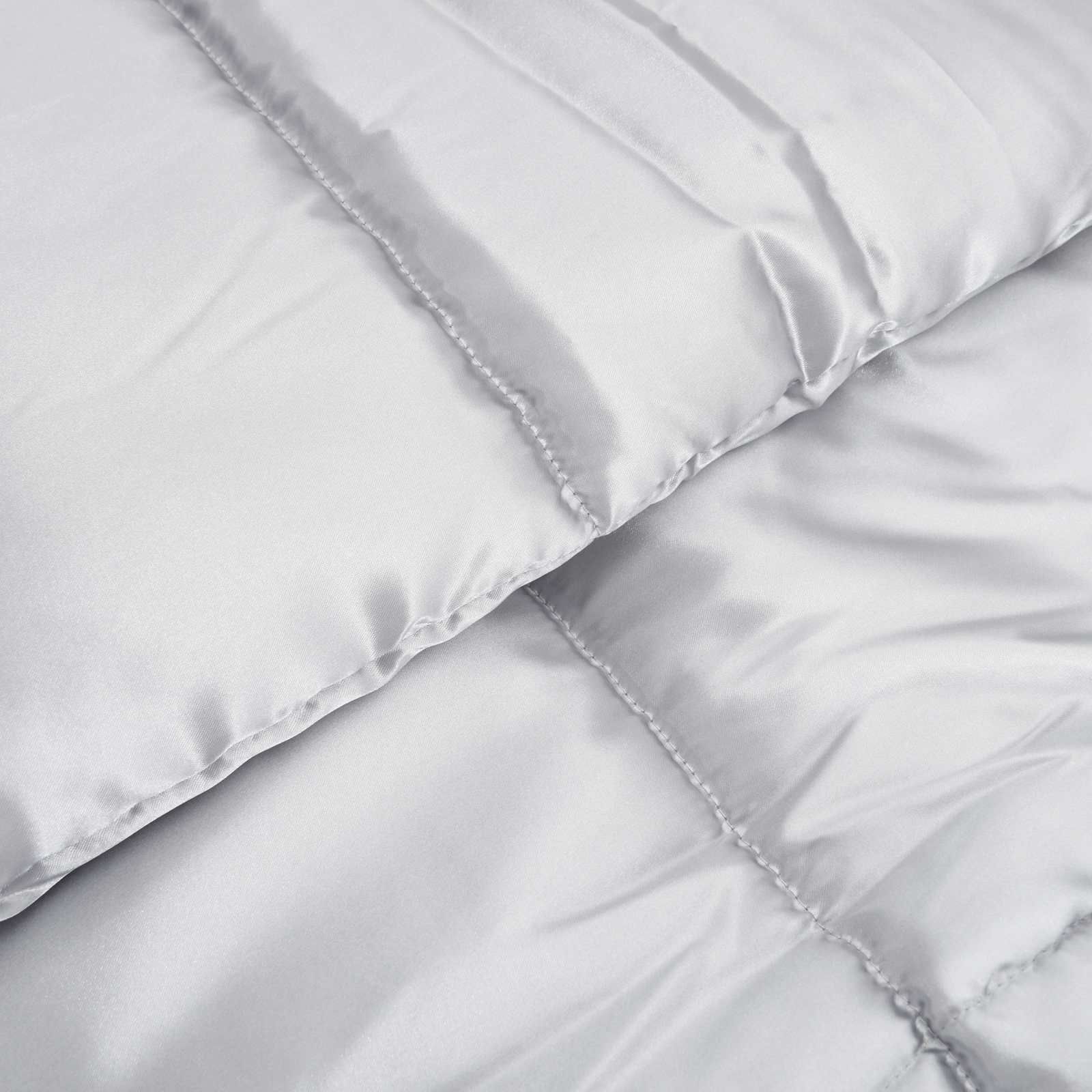 Summer Duvet Silver 200 x 200 cm Satin and Microfiber