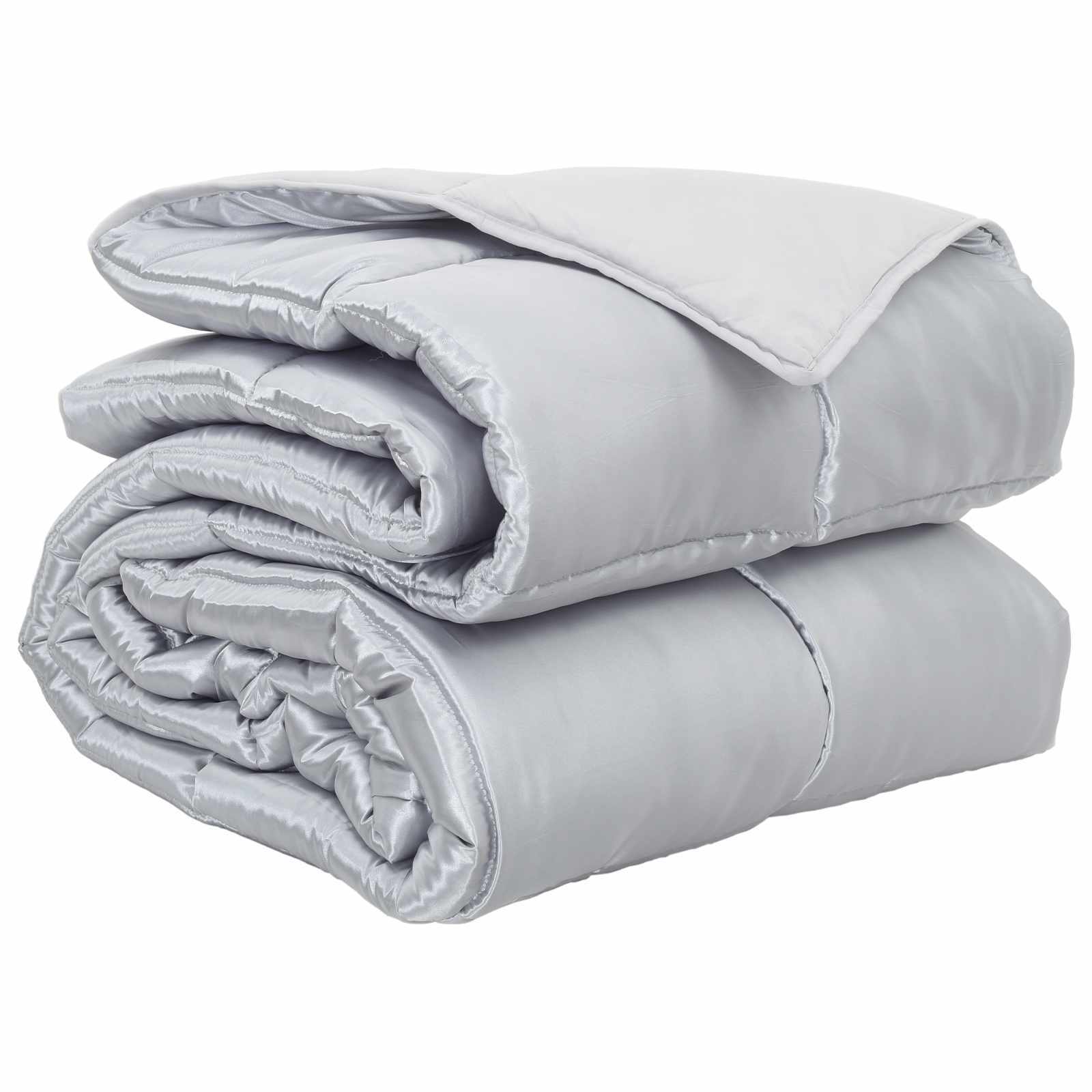 Full Year Duvet Silver 220 x 200 cm Satin and Microfiber