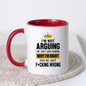 Sarcastic Mug "I'M NOT ARGUING I'M Just Explaining Why I'M Right You'Re Just F*Cking Wrong" Crown Typography 325ml Ceramic Coffee Mug – Funny Know It All Tea Cup With Gold Crown Graphic Gift | Available in Multicolours | Fast Dispatch by UK Seller (M3063)