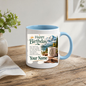 Personalised Birthday Mug "Happy Birthday" 325ml Ceramic Coffee Tea Cup – Mountain Landscape, Scenic View, Custom Name & Adventure Wish Slogan Novelty Gift for Travelers, Men, Women, Birthday – Fast Dispatch by UK Seller (M3513)