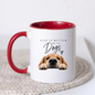 Dog Lover Mug "LIFE IS BETTER WITH Dogs" Golden Retriever 325ml Ceramic Coffee Mug Cute Puppy Tea Cup with Peeking Dog & Paw Graphic Gift | Available in Multicolours | Fast Dispatch by UK Seller (M3009)