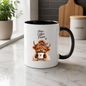 Cozy Highland Cow Mug "More Coffee Please" Graphic 325ml Ceramic Coffee Cup Highland Cow in Neutral Hoodie & Leopard Bandana Novelty Tea Cup | Cute Morning Gift for Her & Coffee Lovers | Available in Multicolours | Fast Dispatch by UK Seller (M3138)