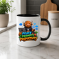 Tech Mug "Peace Prompts Productivity Highland Cow" 325ml Ceramic Coffee Mug – Cute Highland Cow in Hoodie with Laptop Headphones AI Tech Icons Gift For Developers Prompt Engineers | Available in Multicolours | Fast Dispatch by UK Seller (M3232)
