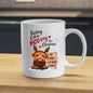 Festive Mug "Feeling Extra Moo-rry This Christmas" Highland Cow 325ml Ceramic Coffee Mug Cute Holiday Tea Cup with Reindeer Antlers, Plaid Scarf & Wooden Sign Gift | Available in Multicolours | Fast Dispatch by UK Seller (M1293)