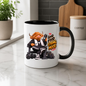 Gym Mug "Good Food Strong Mood Highland Cow" Good Food Strong Mood 325ml Ceramic Coffee Mug – Muscular Highland Cow on Bench with Shaker & Barbells Gym Fitness Gift | Available in Multicolours | Fast Dispatch by UK Seller (M3275)