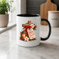Christmas Mug "By His Grace We Are Saved Ephesians 2:8" By His Grace We Are Saved 325ml Ceramic Coffee Mug – Festive Christian Typography Mug With Wooden Cross Bow Lantern Holiday Gift | Available in Multicolours | Fast Dispatch by UK Seller (M3321)