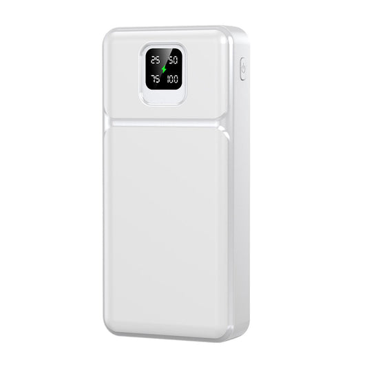 White 30000mAh Power Bank With LED Display