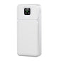 White 30000mAh Power Bank With LED Display