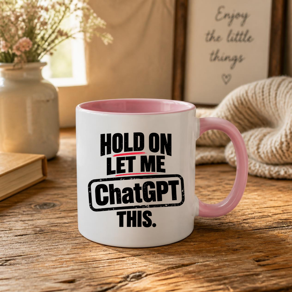 Funny "Hold On Let Me AI This" Mug, Artificial Intelligence Tech Meme Coffee Cup, 350ml Ceramic Novelty Mug, Geek Programmer Developer Office Gift for Colleagues Friends Him Her, Birthday Christmas Secret Santa Gift | Fast Dispatch by UK Seller (M1019)