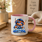 Gaming Mug "Gamer" Highland Cow Gamer 325ml Ceramic Coffee Mug – Cute Highland Cow Gamer in Blue Hoodie & Headset with Controller Art | Video Game Gift | Fast Dispatch by UK Seller (M3347)