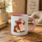 Christmas Mug "By His Grace We Are Saved Ephesians 2:8" By His Grace We Are Saved 325ml Ceramic Coffee Mug – Festive Christian Typography Mug With Wooden Cross Bow Lantern Holiday Gift | Available in Multicolours | Fast Dispatch by UK Seller (M3321)