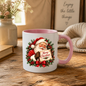 Vintage Santa Scroll Christmas Mug "Merry Christmas" Vintage Santa Claus Holding Merry Christmas Scroll 325ml Ceramic Coffee Mug – Jolly Father Christmas with Festive Wreath, Red Bow & Pine Branches | Holiday Gift | Fast Dispatch by UK Seller (M3440)