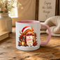Christmas Mug "By His Grace We Are Saved Highland Cow" By His Grace We Are Saved Ephesians 2:8 325ml Ceramic Mug – Festive Highland Cow Mug With Gift Box Cross Lantern Christian Holiday Gift | Available in Multicolours | Fast Dispatch by UK Seller (M3309)