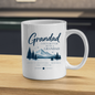 Family Mug "Grandad LIFE'S BETTER With A Grandad" Sentimental Grandpa 325ml Ceramic Coffee Mug – Heartwarming Grandad Tea Cup with Mountain Landscape Pine Trees Graphic Gift | Available in Multicolours | Fast Dispatch by UK Seller (M3022)