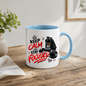 Fitness Mug "Keep Calm And Stay Focused" 325ml Ceramic Coffee Tea Cup – Gym, Dumbbells, Shaker Bottle & Slogan Novelty Gift for Fitness Lovers, Workout Fans, Birthday – Fast Dispatch by UK Seller (M3507)