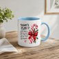 Christmas Candy Cane Checklist Mug "Today's Plan Be Merry Stay Cosy" Today's Plan Be Merry Stay Cosy 325ml Ceramic Coffee Mug – Festive Candy Cane with Red Ribbon & Check-list Artwork | Holiday Gift | Fast Dispatch by UK Seller (M3399)