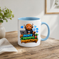 Tech Mug "Peace Prompts Productivity Highland Cow" 325ml Ceramic Coffee Mug – Cute Highland Cow in Hoodie with Laptop Headphones AI Tech Icons Gift For Developers Prompt Engineers | Available in Multicolours | Fast Dispatch by UK Seller (M3232)