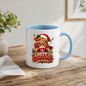 Christmas Mug "Hot Chocolate Weather" Hot Chocolate Weather 325ml Ceramic Coffee Mug – Cute Highland Cow Santa Mug with Gingerbread & Marshmallows | Festive Holiday Christmas Gift | Fast Dispatch by UK Seller (M3335)