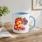 Boba Mug "Sip Smile Repeat Strawberry Duck" 325ml Ceramic Coffee Mug – Cute Winking Yellow Duck in Strawberry Hood Hoodie Shoes Holding Strawberry Boba Tea Sweet Gift For Boba Tea Lovers | Available in Multicolours | Fast Dispatch by UK Seller (M3256)