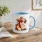Christmas Mug "By His Grace We Are Saved Ephesians 2:8" By His Grace We Are Saved 325ml Ceramic Coffee Mug – Festive Christian Typography Mug With Wooden Cross Bow Lantern Holiday Gift | Available in Multicolours | Fast Dispatch by UK Seller (M3321)
