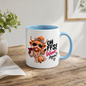 Highland Cow Wine Lover Mug "Oh FFS! Wine Again?" Oh FFS! Wine Again? 325ml Ceramic Coffee Mug – Cute Highland Cow in Leopard Bathrobe, Bow & Sunglasses holding Red Wine Glass | Funny Gift | Fast Dispatch by UK Seller (M3389)