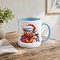 Christmas Mug "Winter Snowman Ski Goggles Highland Cow" Winter Snowman Highland Cow 325ml Ceramic Coffee Mug – Cute Christmas Ski Goggles Tea Cup With Santa Hat Snowman Graphic Gift | Available in Multicolours | Fast Dispatch by UK Seller (M3174)